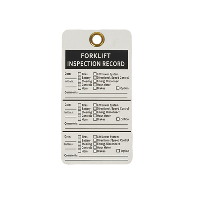 Custom Safety Lockout Tag with Logo / Text Printing Plastic Material