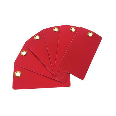 Customized 146*76mm 0.35mm Thick Waterproof PVC Hang Tag for Industrial Safety