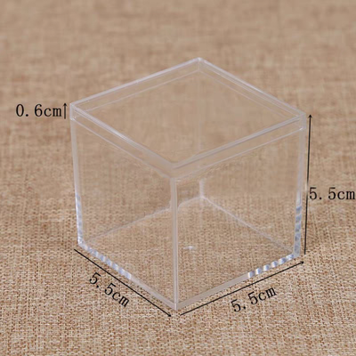 Customize Acrylic Boxes with Lid for Display Clear Plastic Square Cube