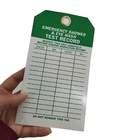 Emergency Shower And Eyewash Test Record Tag 4 In. X 7 In. 2 Side Vinyl Inspection Tag
