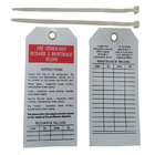 Customized Polyester Fire Extinguisher Inspection Tags 5 3/4inx3in
