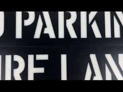 सार्वजनिक स्थान के लिए ट्रैफ़िक PVC प्लास्टिक लेटर स्टैंसिल काला