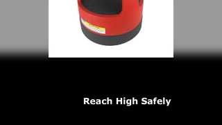 लाल 15 स्टेप स्टूल 300 पाउंड क्षमता