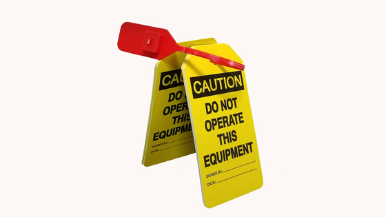 Durable Plastic Safety Tag with Custom Design for Customer Requirements