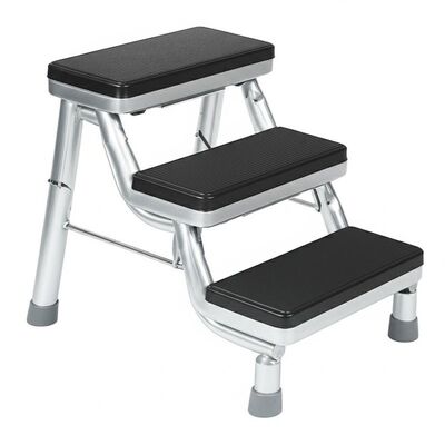 2 स्टेप स्टेप स्टूल टिकाऊ हल्के फोल्डेबल डिजाइन नॉन स्लिप सरफेस होम स्टूल ओटोमन रसोई के लिए उपयुक्त बाथरूम