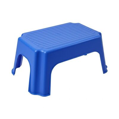 3.4KG Plastic Step Stool Blue Durable Lightweight Non Slip Surface Depth 14.25 Inches Ideal for Industrial and Commercial