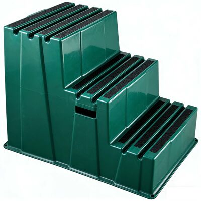 Durable HDPE Stackable Step Stool with 500 lb Load Capacity Eco-friendly and Non-slip Design