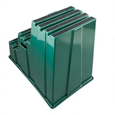Durable HDPE Stackable Step Stool with 500 lb Load Capacity Eco-friendly and Non-slip Design