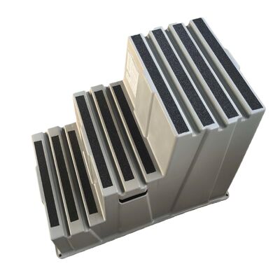 टिकाऊ 500 lb भार क्षमता वाला स्टैकेबल स्टेप स्टूल, इको-फ्रेंडली HDPE और नॉन-स्लिप डिज़ाइन के साथ