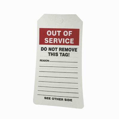 Customized  Vinyl Safety Tag Waterproof Tear Resistant UV Resistant Fast Response for Safety Products