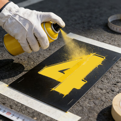 PVC Stencil Black Number and Letter Stencil for Painting Plastic Stencil