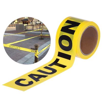 Caution Barricade Tape PE Waterproof Single Side Printed Non-adhesive Roll Warning Tape