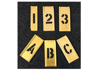 Customized Standard Brass Interlocking Stencils For Paint Print Gold Color