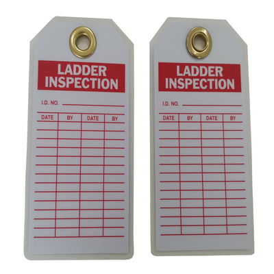 5 3/4inx3in Polyester Ladder Inspection Tags SGS Approval