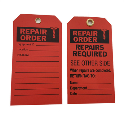 Customized Polyester Safety Lockout Tags 7"X4" For Accident Prevention