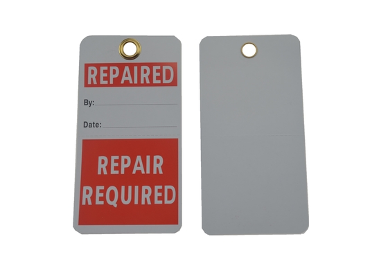 Repair Cardstock Safety Lockout Tags Height 5 3/4 In Width 3 In White